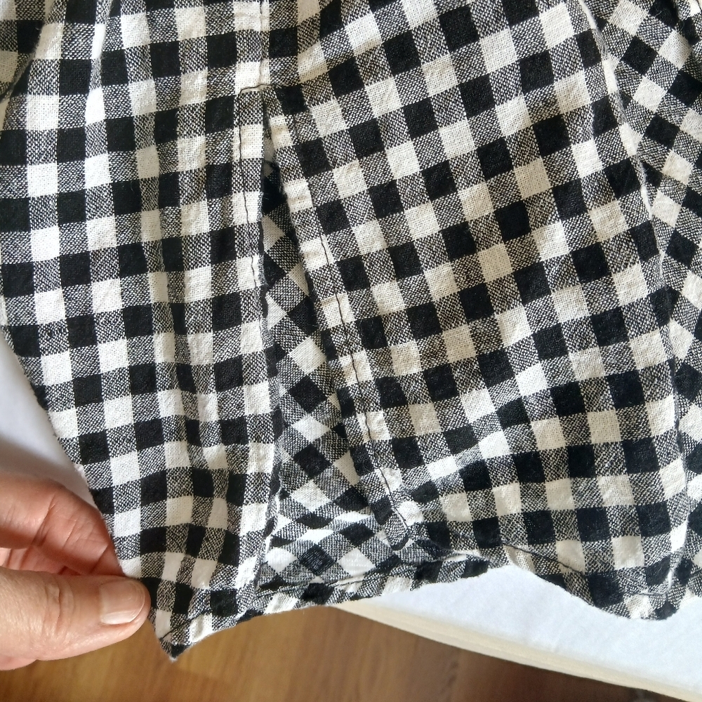 Susan Graver Linen Blend Blouse Size Medium Petite - Picture 6 of 6